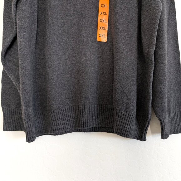 ORIGINAL WEATHERPROOF VINTAGE Sweater Men's 2XL Gray Fair Isle 1/4 Zip Mock Neck - Picture 6 of 12